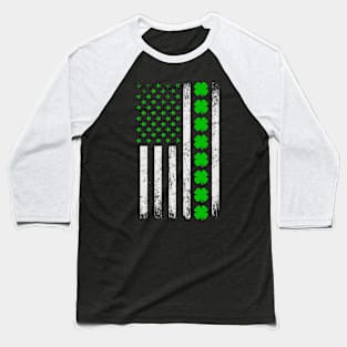 St. Patrick's Day Shamrock Irish American flag | USA gift Baseball T-Shirt